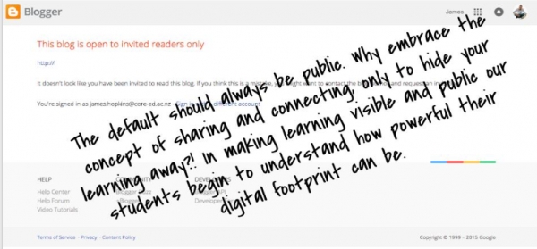 Using blogs to make learning visible