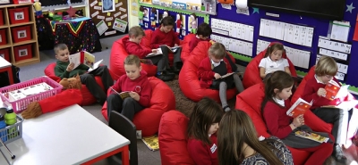 Primary school finds bean bags ideal for reading exercises