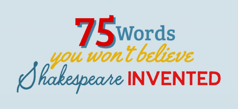 Infographic: 75 words invented by Shakespeare