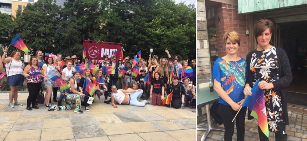Claire and the NUT at Hull Pride 2017 // transgendereducator.wordpress.com. 