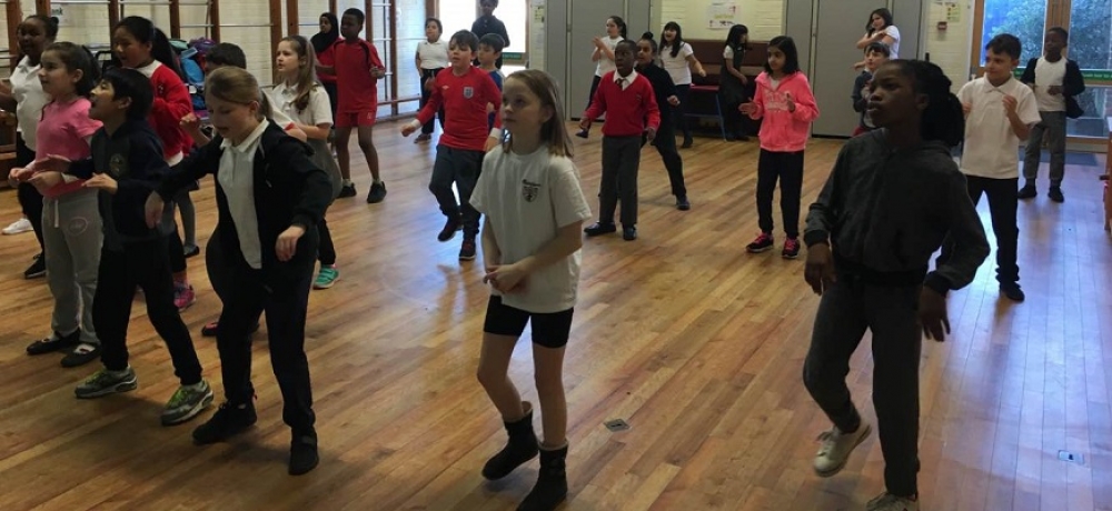 Image courtesy of supplier // Pupils dancing as part of a school programme. 