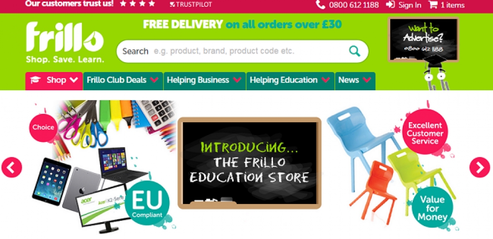 Frillo launches major webstore for the education sector